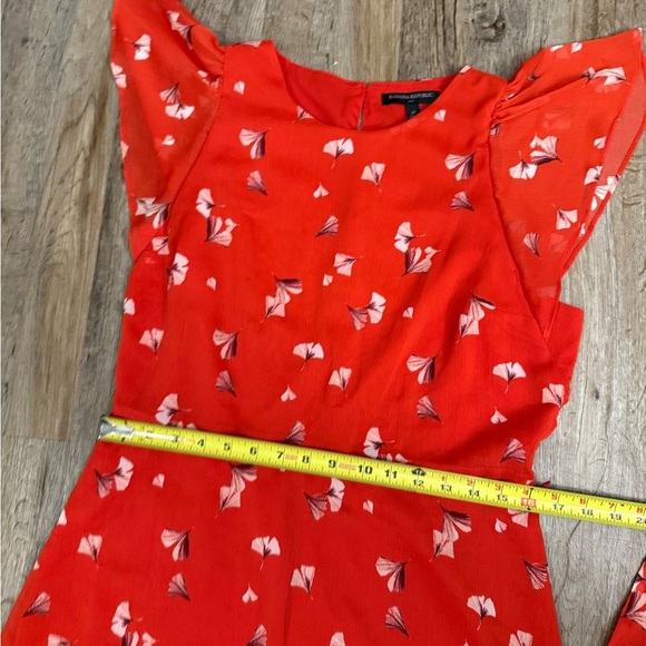 Banana Republic Red Floral Midi Dress - Picture 9 of 16